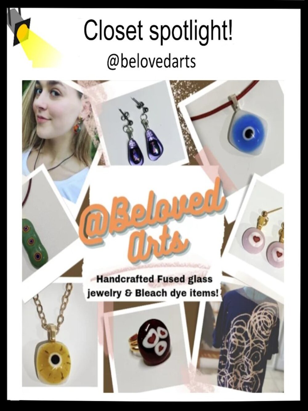 Check out @belovedarts for Hand Crafted Handmade Fused Glass Jewerly Tie Dye